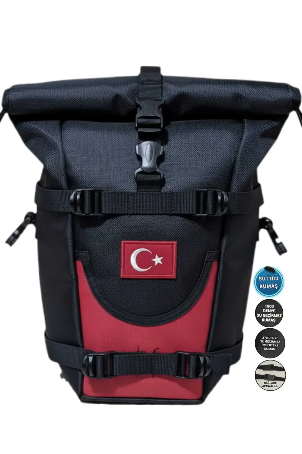 MOTOSİKLET ÖN YAN AVADANLIK ÇANTALARI MAVİLİ