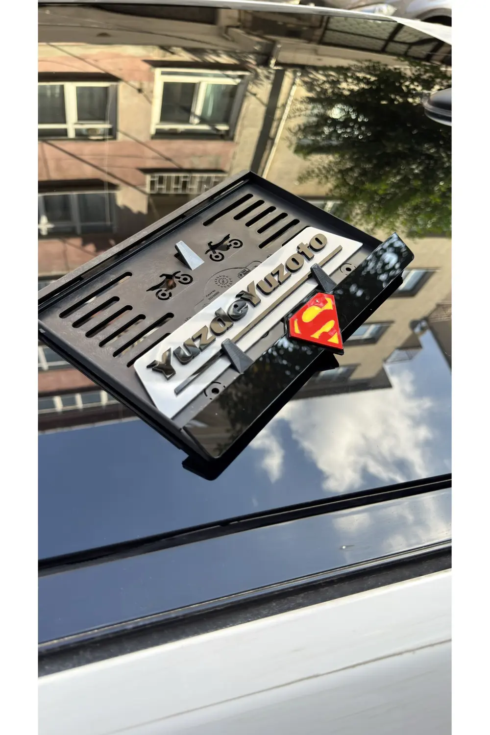 MOTOSİKLET PLAKALIK LAZER TASARIM SUPERMEN UYUMLU