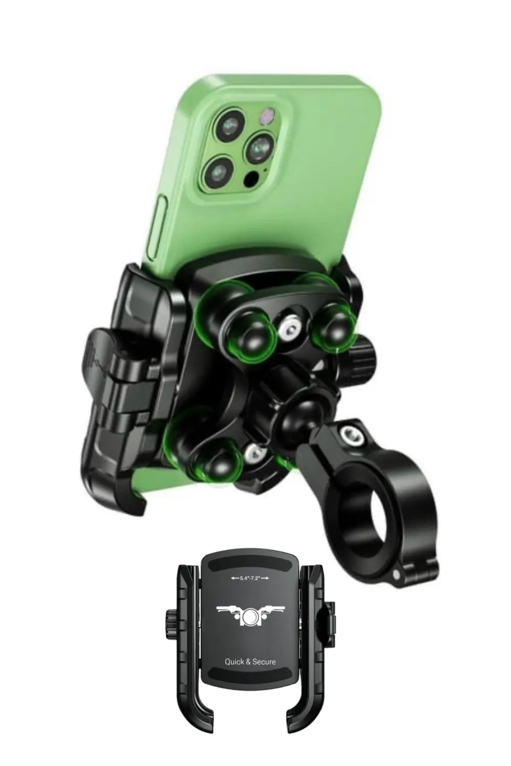 Motosiklet Profesyonel Gidon Telefon Tutucu Gidona Uyumlu Sıkmalı