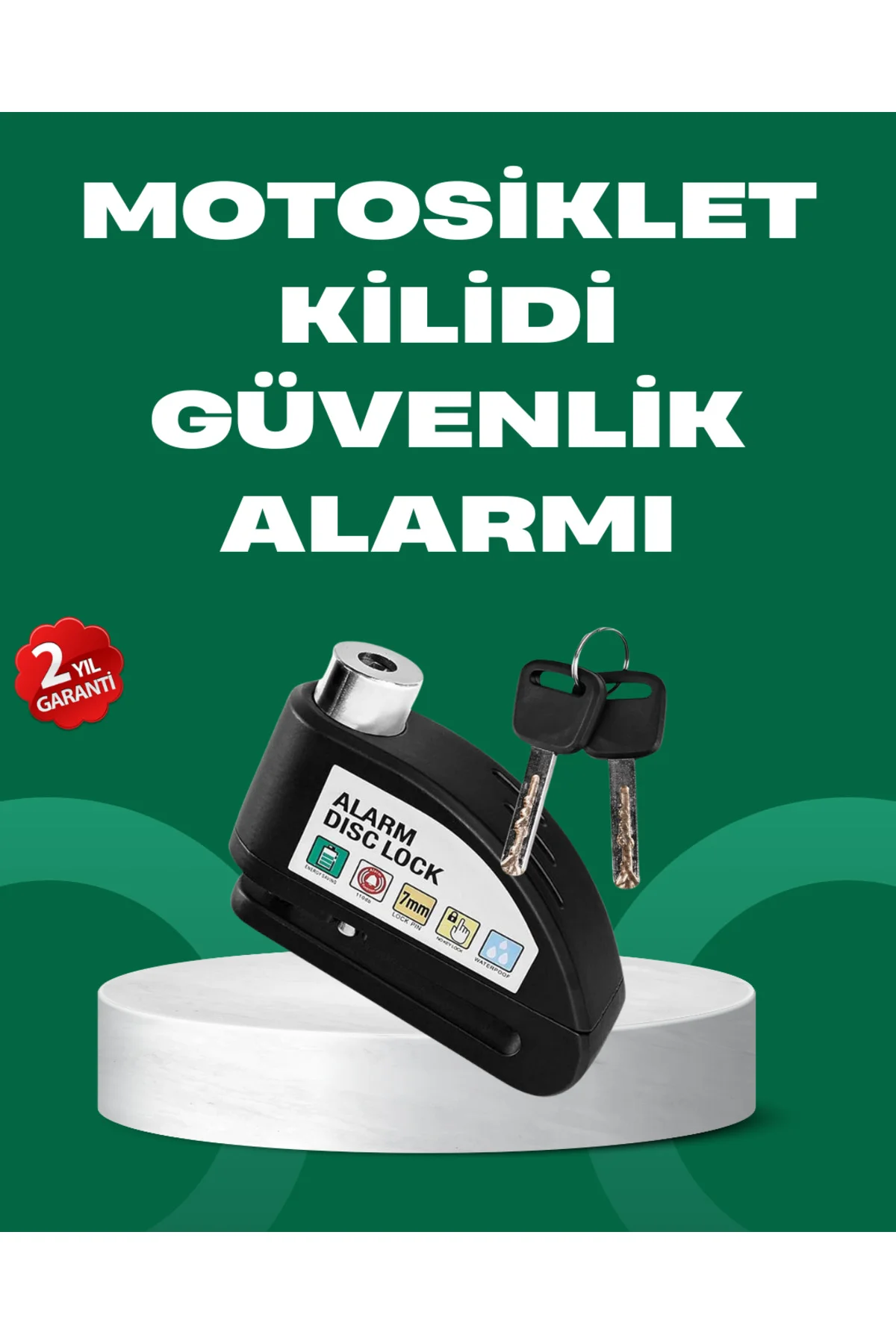 Motosiklet Scooter Bisiklet Tekerlek Disk Kilidi Alarmlı Güvenlik Motosiklet Scooter Bisiklet Tekerlek Disk Kilidi Alarmlı Güvenlik