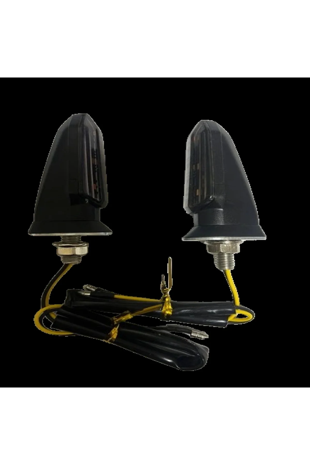Motosiklet Sinyal Lamba Üniversal 12V Füme Cam Sarı Led 2'Li