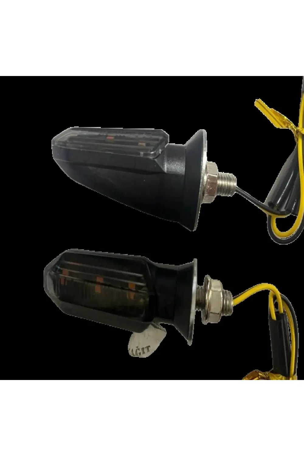 Motosiklet Sinyal Lamba Üniversal 12V Füme Cam Sarı Led 2'Li