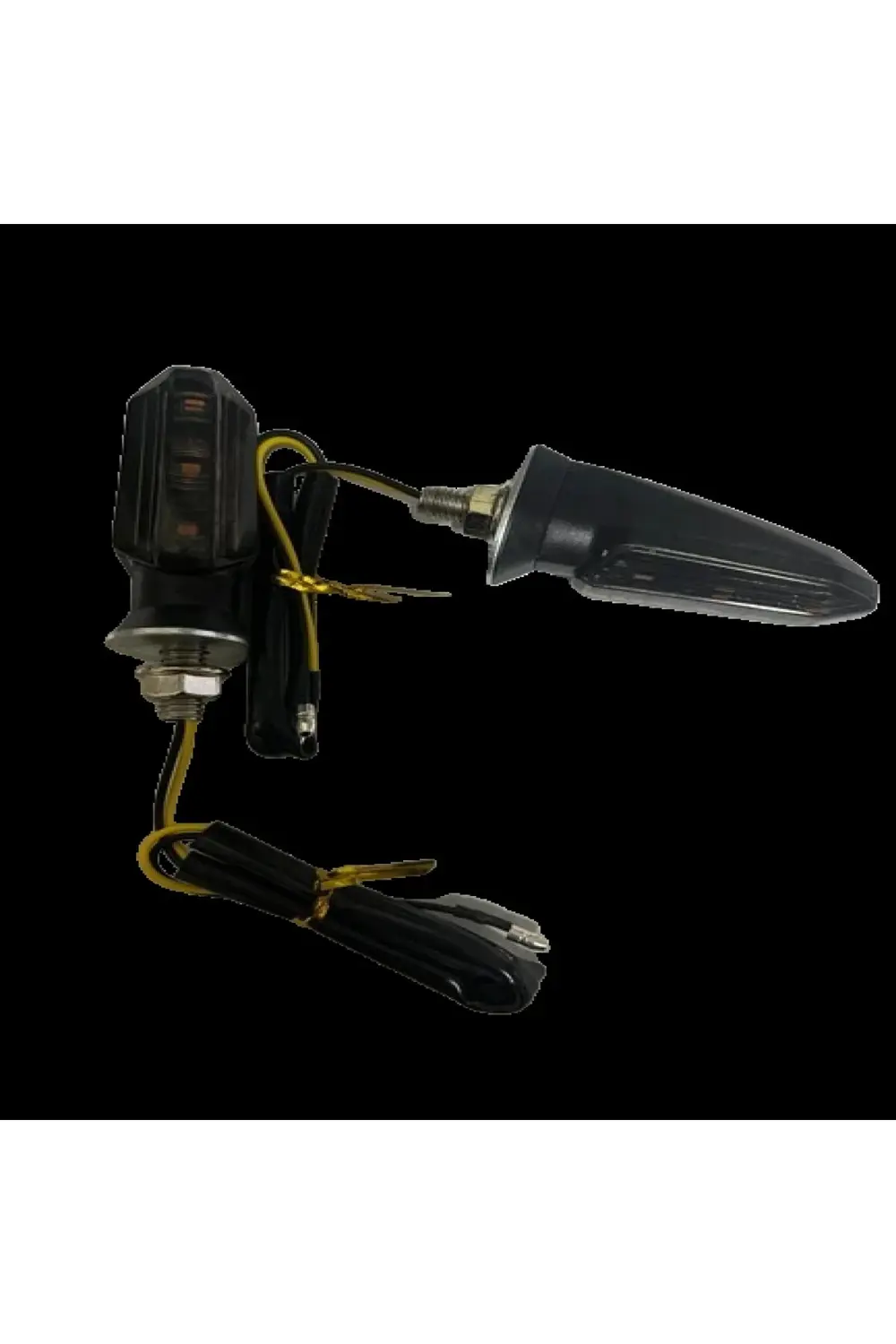 Motosiklet Sinyal Lamba Üniversal 12V Füme Cam Sarı Led 2'Li