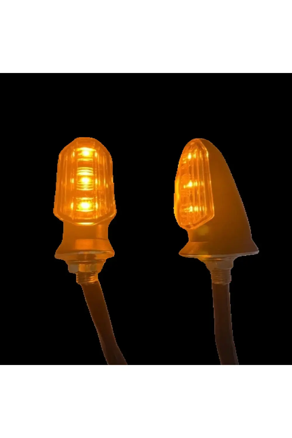 Motosiklet Sinyal Lamba Üniversal 12V Sarı Cam Sarı Led 2'Li