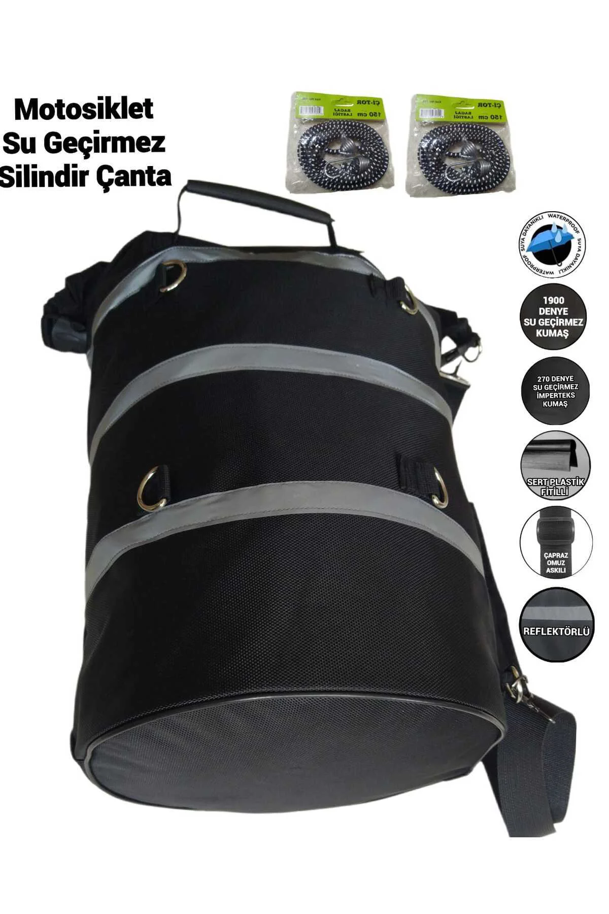 Motosiklet Su Geçirmez Silindir Çanta