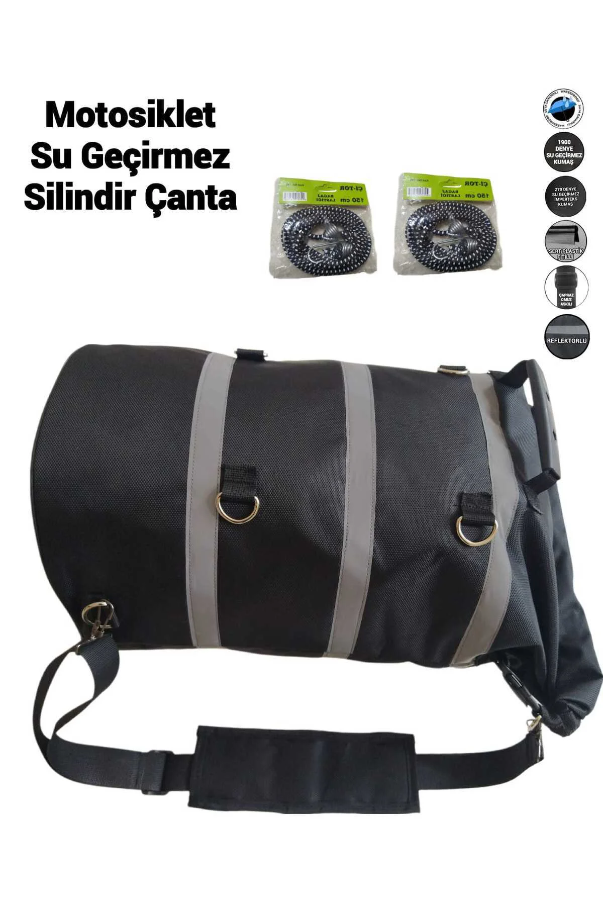 Motosiklet Su Geçirmez Silindir Çanta