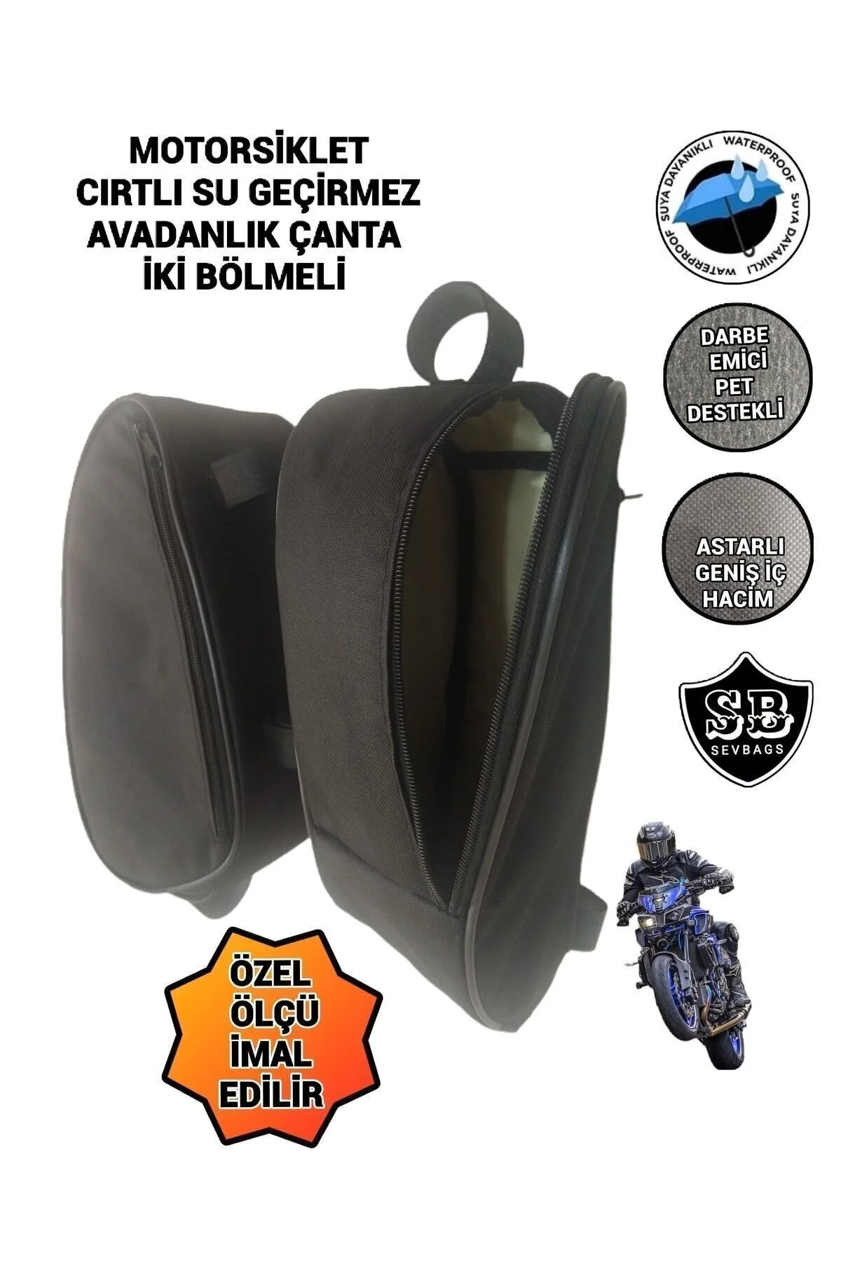 Motosiklet Su Geçirmez Yan Avadanlık Çantaları 40cm