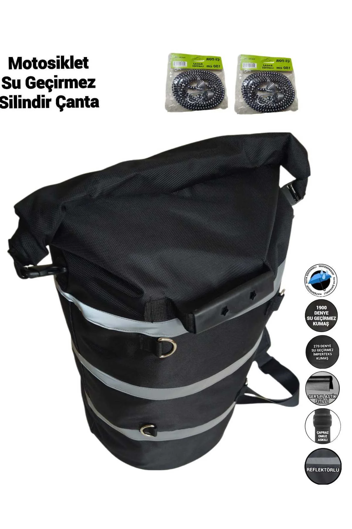 Motosiklet Su Geçirmez Silindir Çanta
