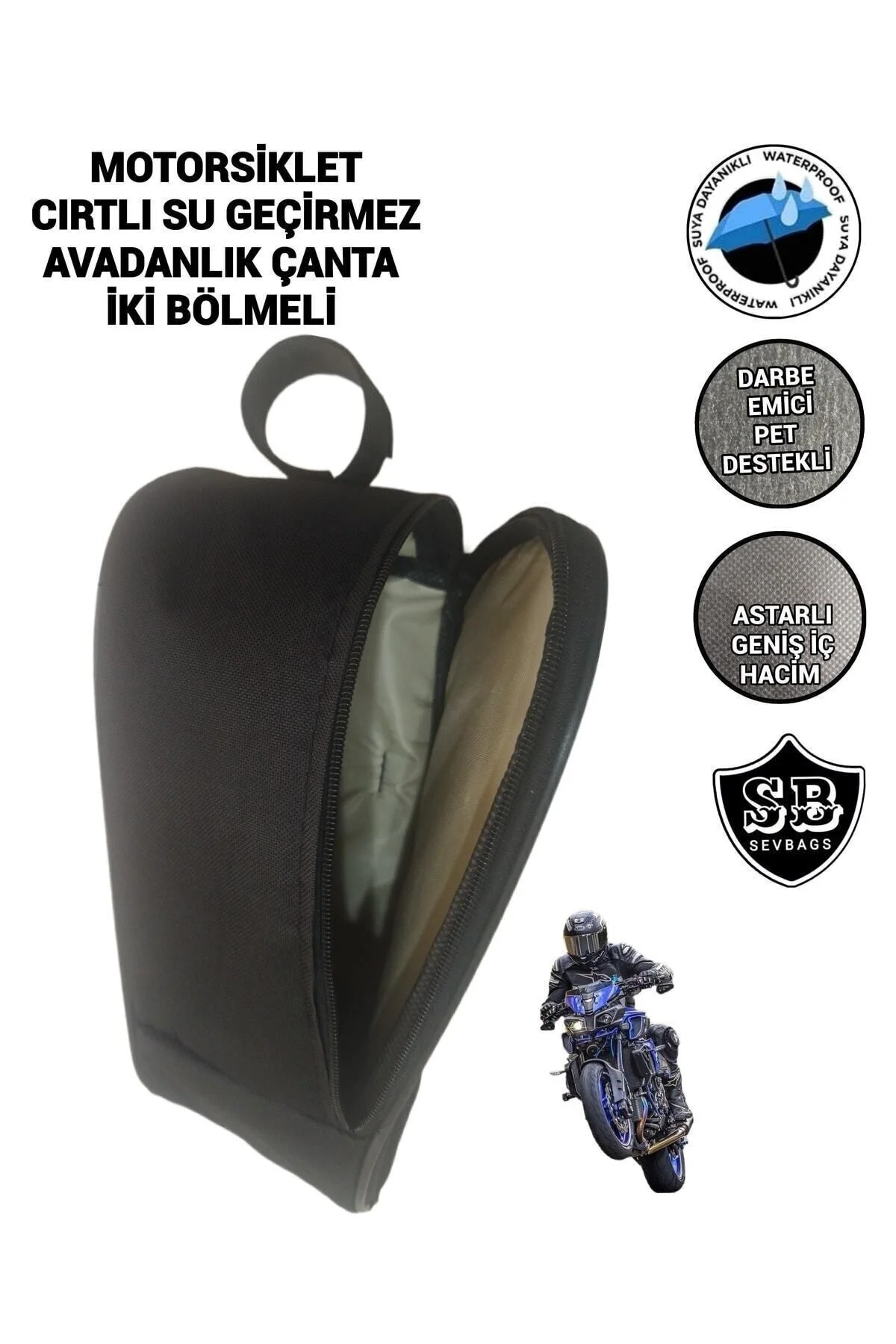 Motosiklet Su Geçirmez Yan Avadanlık Çantaları 40cm
