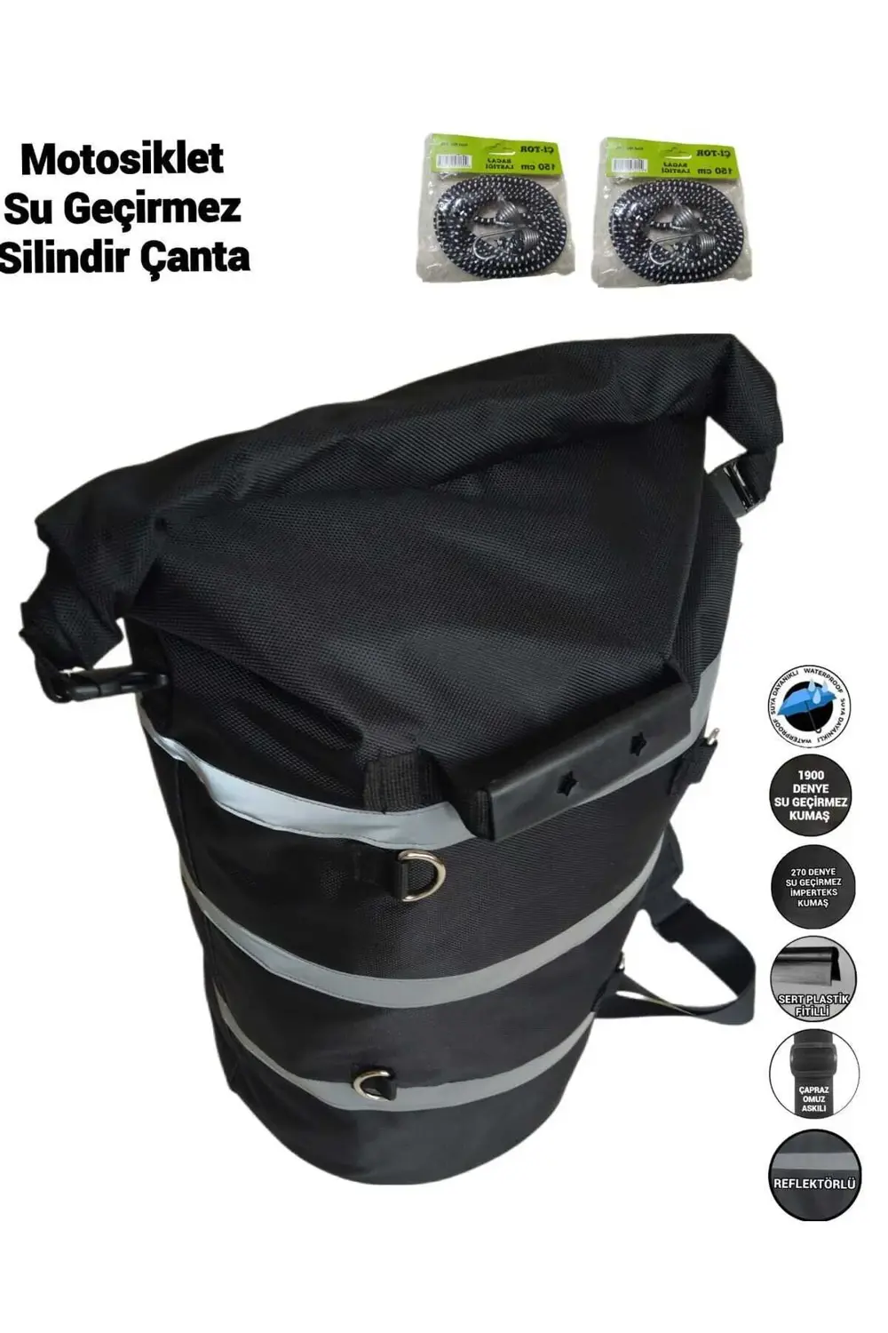 Motosiklet Su Geçirmez Silindir Çanta