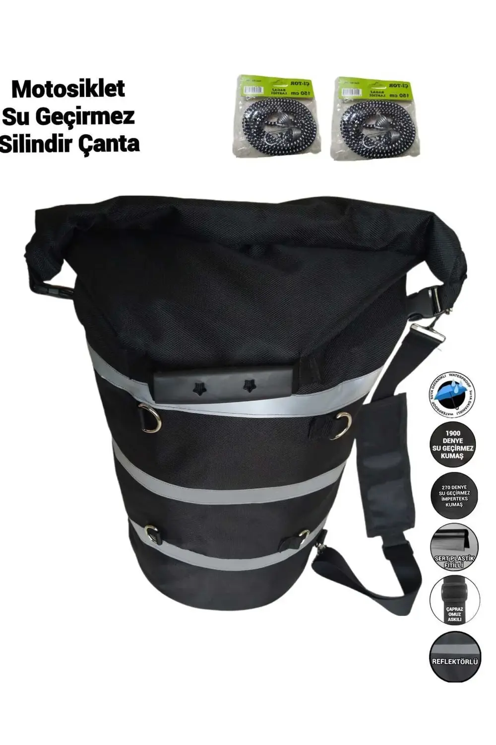 Motosiklet Su Geçirmez Silindir Çanta