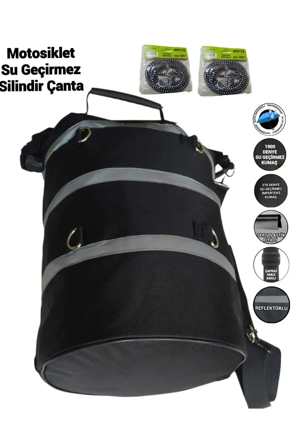 Motosiklet Su Geçirmez Silindir Çanta