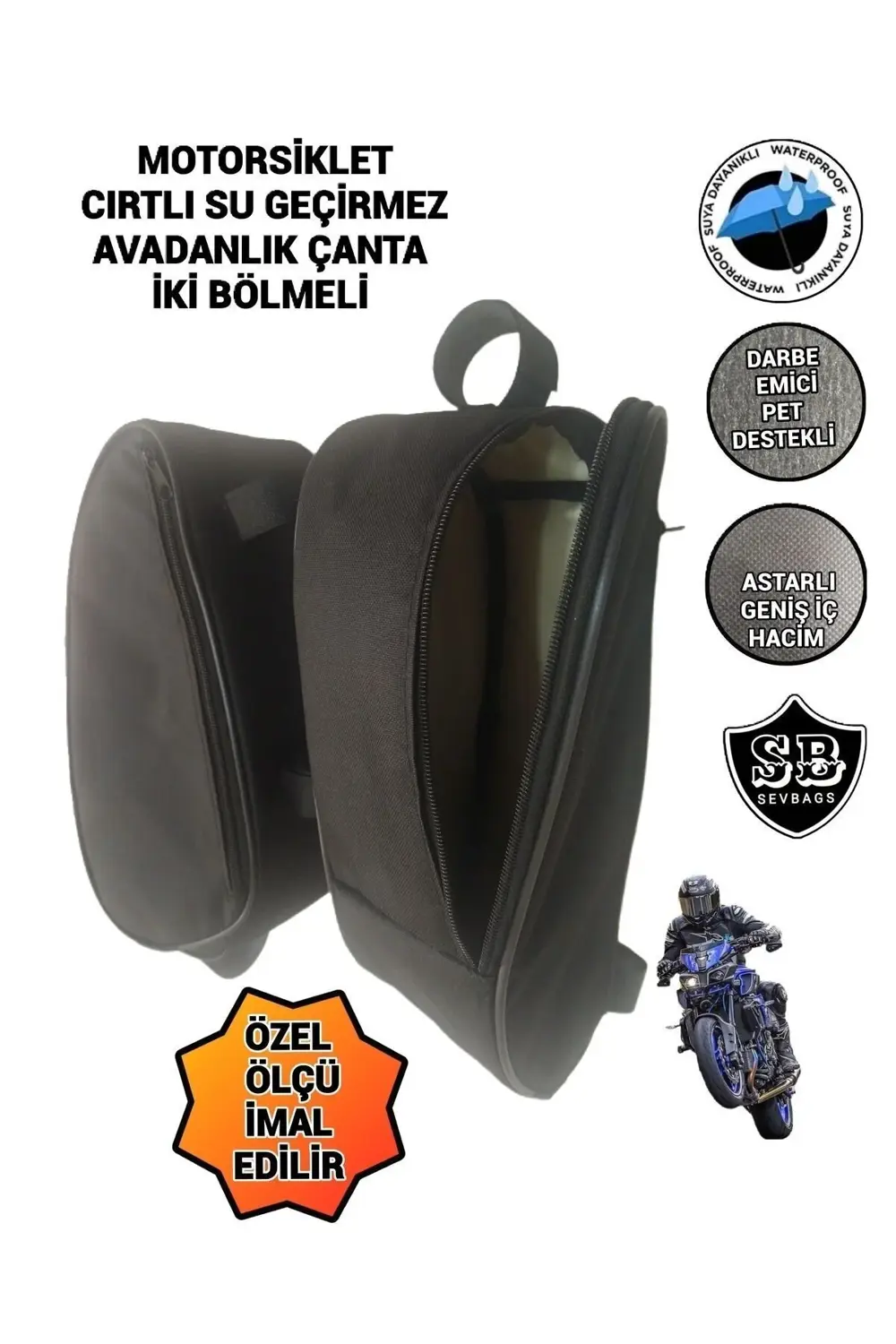Motosiklet Su Geçirmez Yan Avadanlık Çantaları 32 Cm