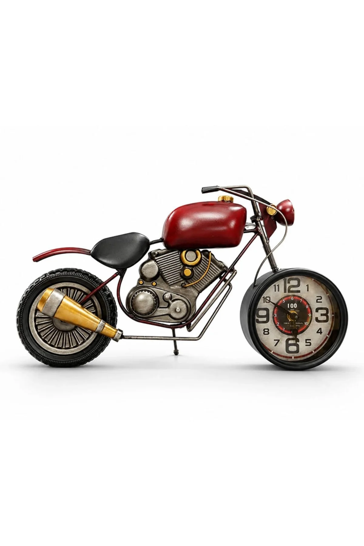 Motosiklet Tasarımlı Metal Duvar Saati Alk5791 Motosiklet Tasarımlı Metal Duvar Saati Alk5791