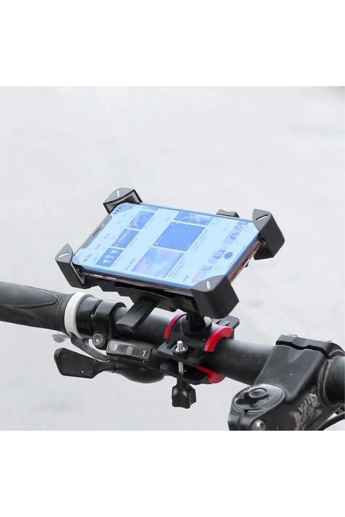 ® Motosiklet Telefon Tutucu & Bisiklet Telefon Tutacağı 360° Döner Ayarlı Aparat –S