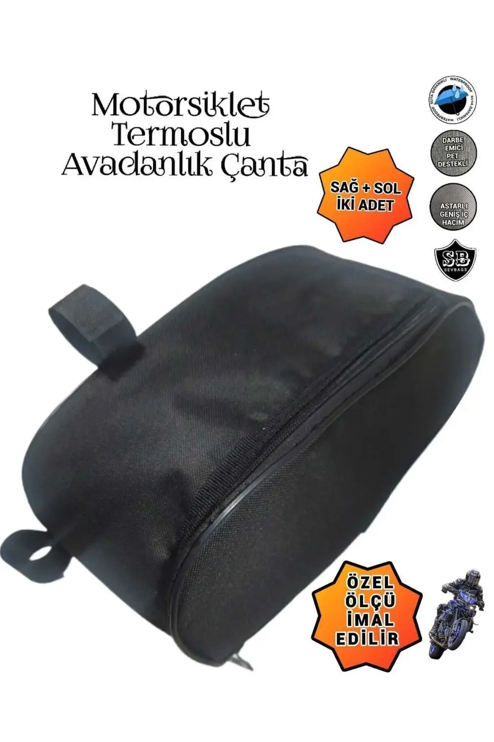 Motosiklet Termoslu Avadanlık Ön Koruma Demiri Çantaları 32cm