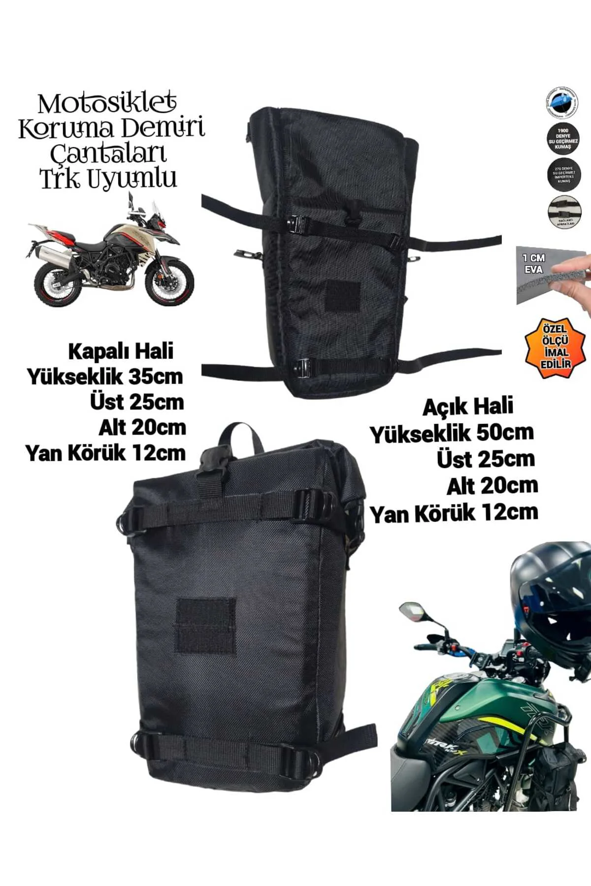 MOTOSİKLET TRK UYUMLU KORUMA DEMİRİ ÇANTALARI