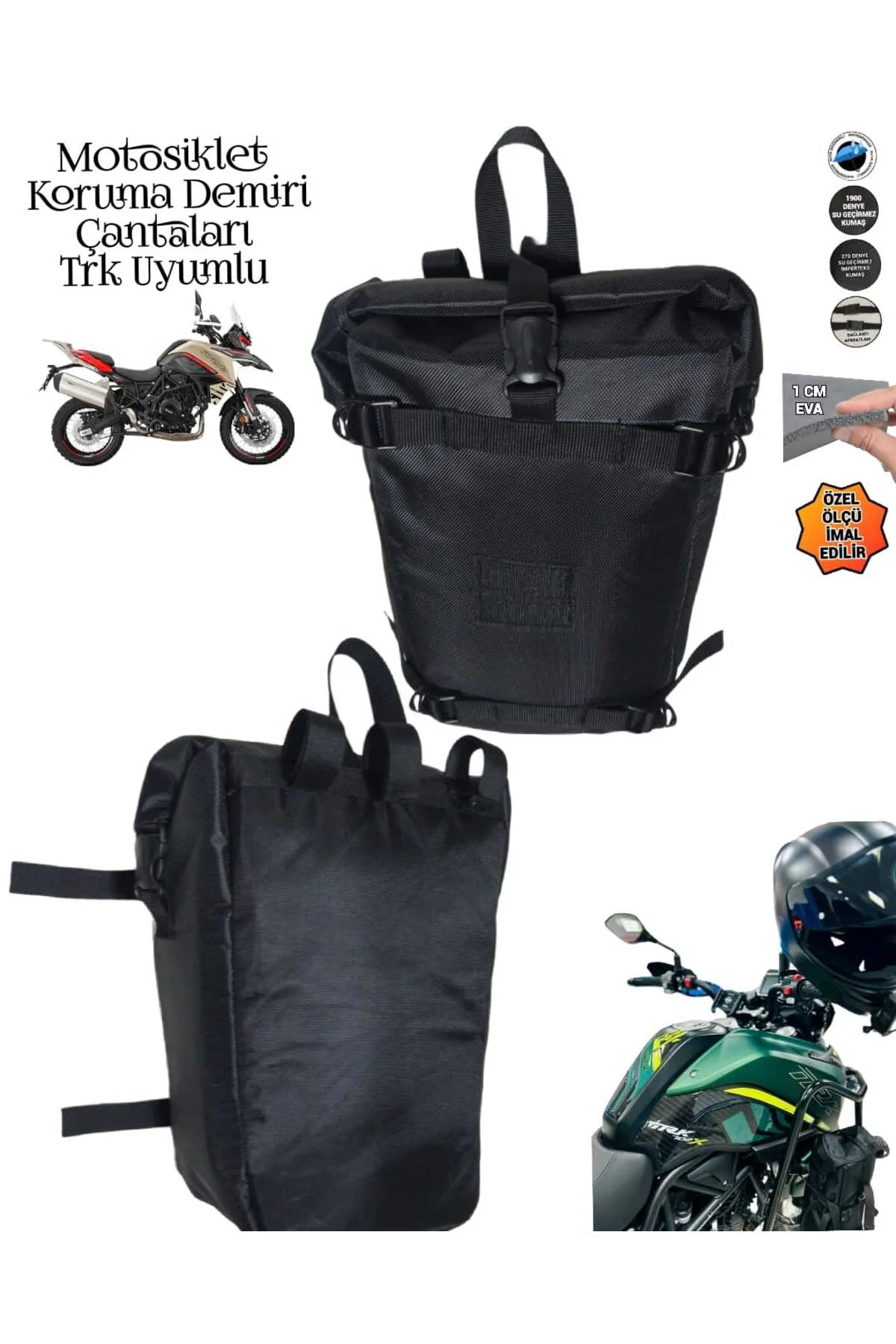 MOTOSİKLET TRK UYUMLU KORUMA DEMİRİ ÇANTALARI