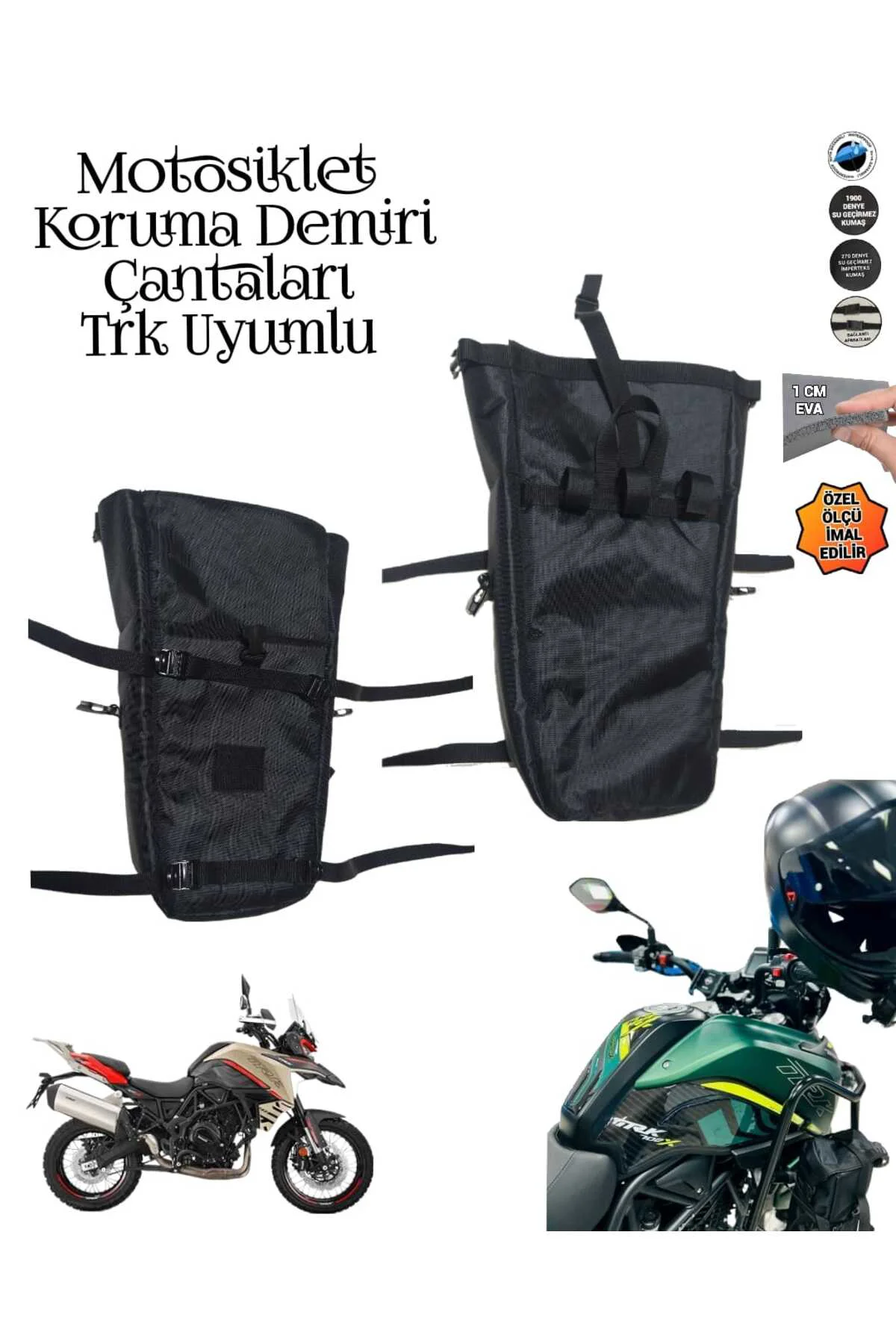 MOTOSİKLET TRK UYUMLU KORUMA DEMİRİ ÇANTALARI
