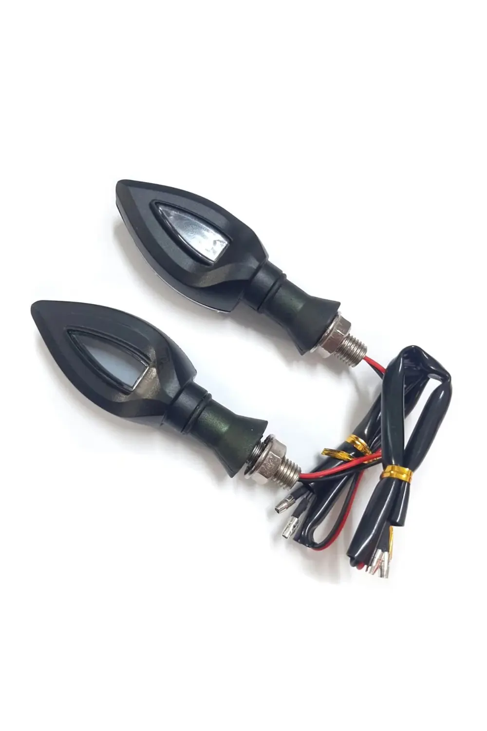 Motosiklet Üniversal Led Sinyal Beyaz Camlı Mercekli Sarı Işık