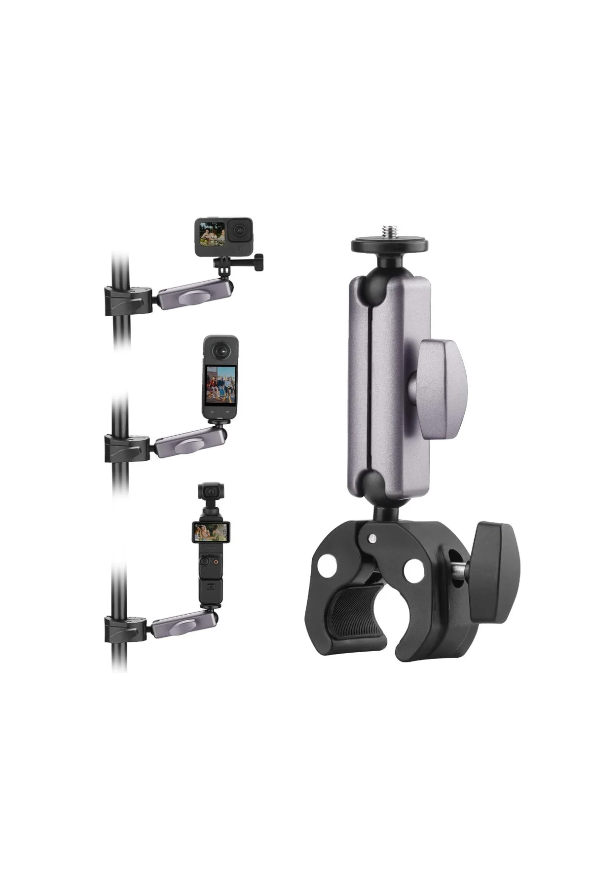 Motosiklet ve Bisiklet İçin Kamera Montaj Kelepçesi GoPro - DJI - Insta360