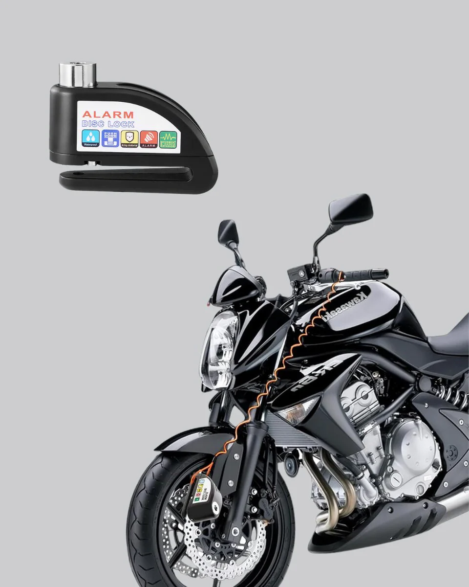 Motosiklet ve Günlük Kullanım İçin Güvenli Bluetooth Hoparlör ve Disk Kilidi Seti