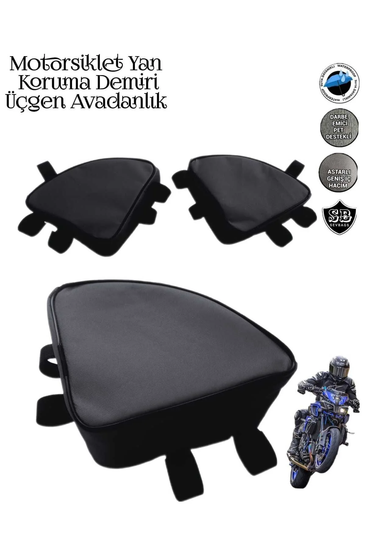 Motosiklet Yan Koruma Demiri Üçgen Avadanlık Çantaları