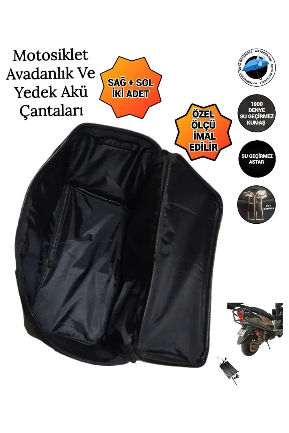 .Motosiklet Yedek Akü Ve Avadanlık Çantaları