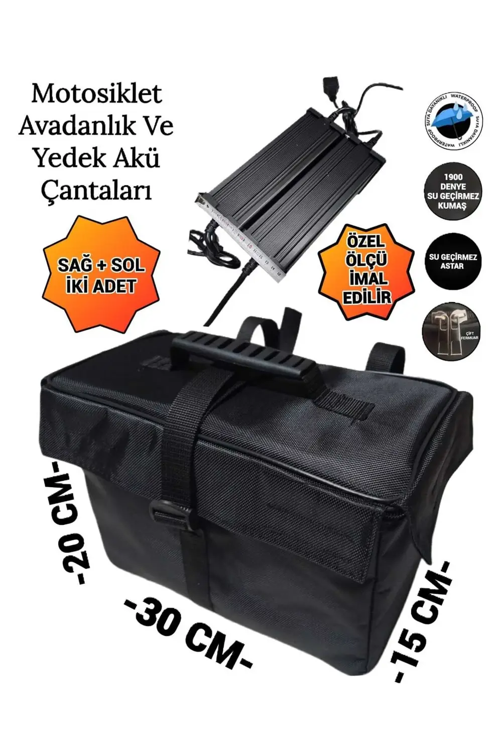 .Motosiklet Yedek Akü Ve Avadanlık Çantaları