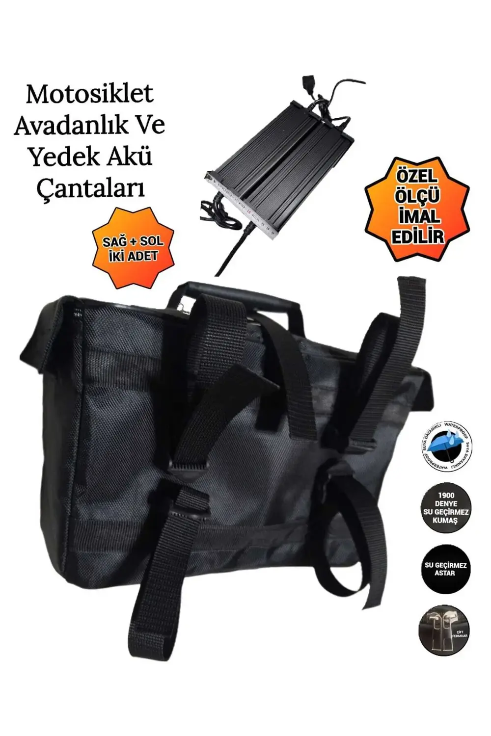 .Motosiklet Yedek Akü Ve Avadanlık Çantaları