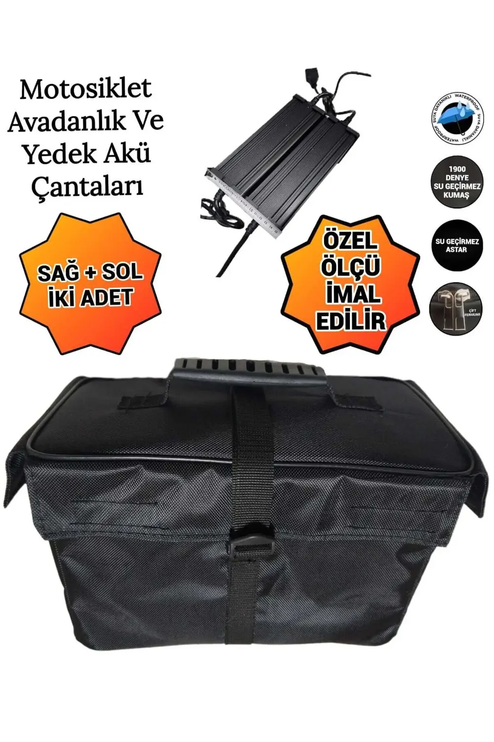 .Motosiklet Yedek Akü Ve Avadanlık Çantaları