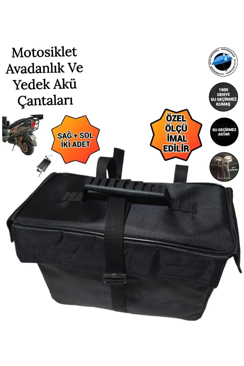 .Motosiklet Yedek Akü Ve Avadanlık Çantaları