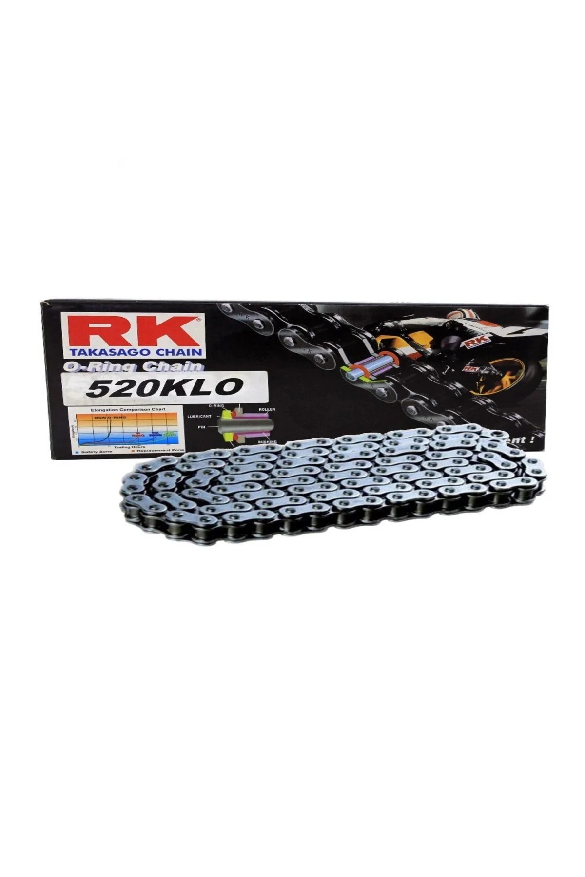 Motosiklet Zincir 520 108L KLO2 O-ringli RK (NS-200)(CBR 250)(ZX6