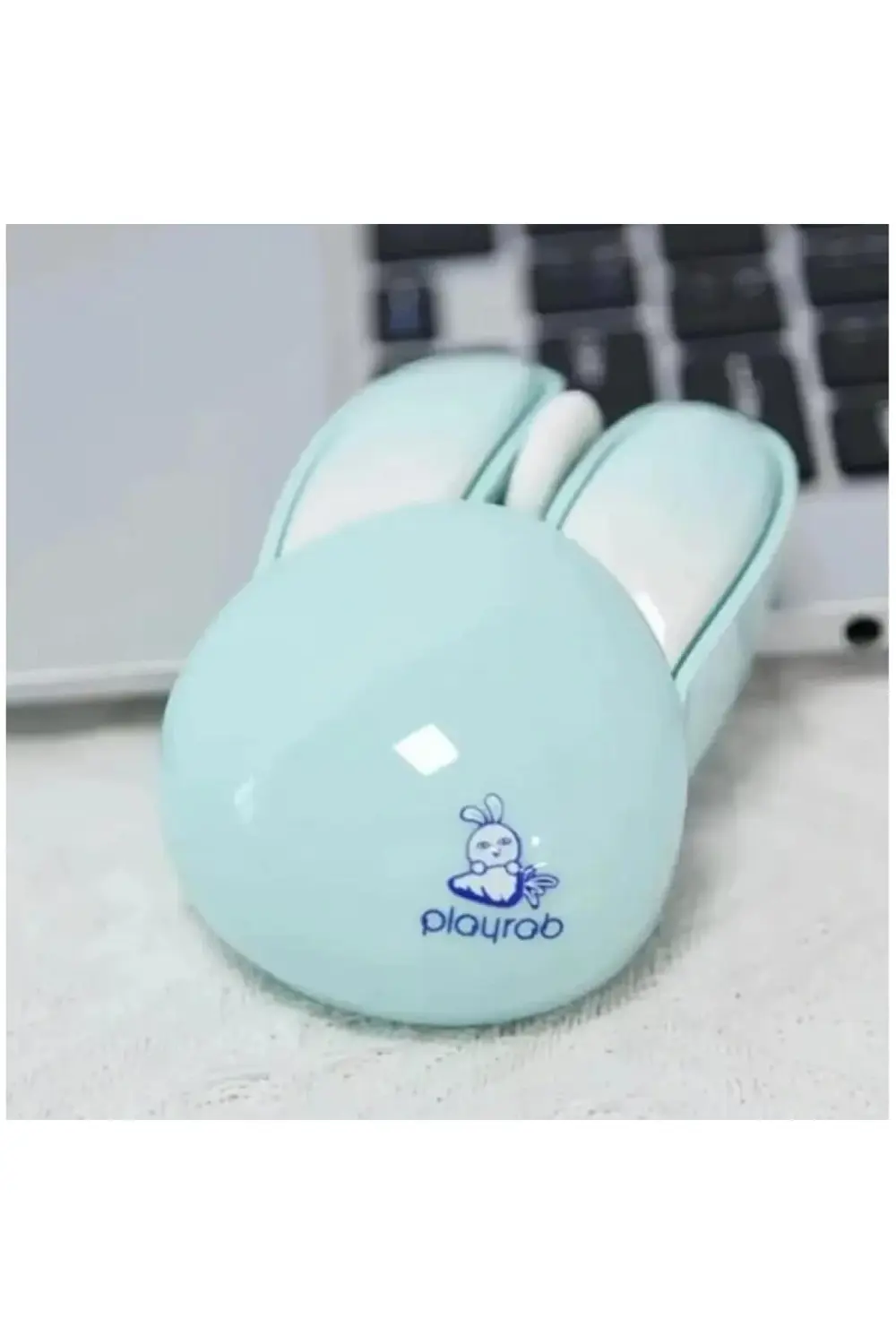 MOU-6003-M PLAYROB M6 PİLLİ KABLOSUZ MOUSE MAVİ TAVŞAN