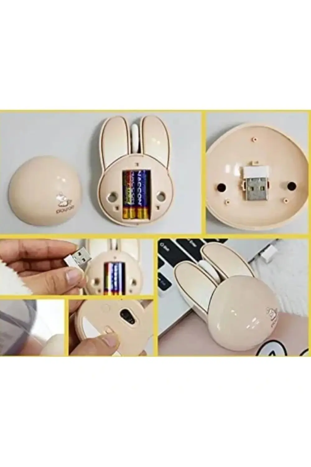 MOU-6003-Y PLAYROB M6 PİLLİ KABLOSUZ MOUSE YEŞİL TAVŞAN