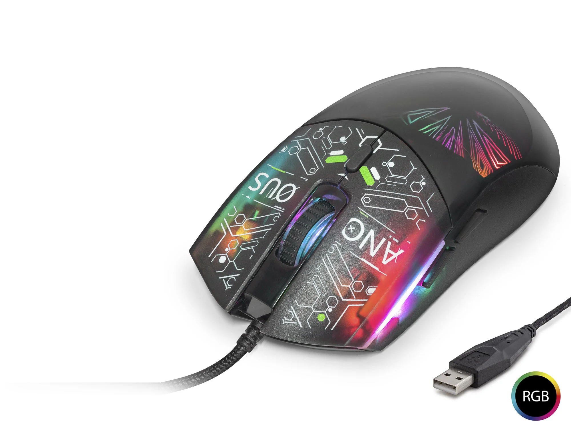 Mouse 7200 Dpi Rgb Soyut Art Desenli - Siyah G306C Mouse 7200 Dpi Rgb Soyut Art Desenli - Siyah G306C