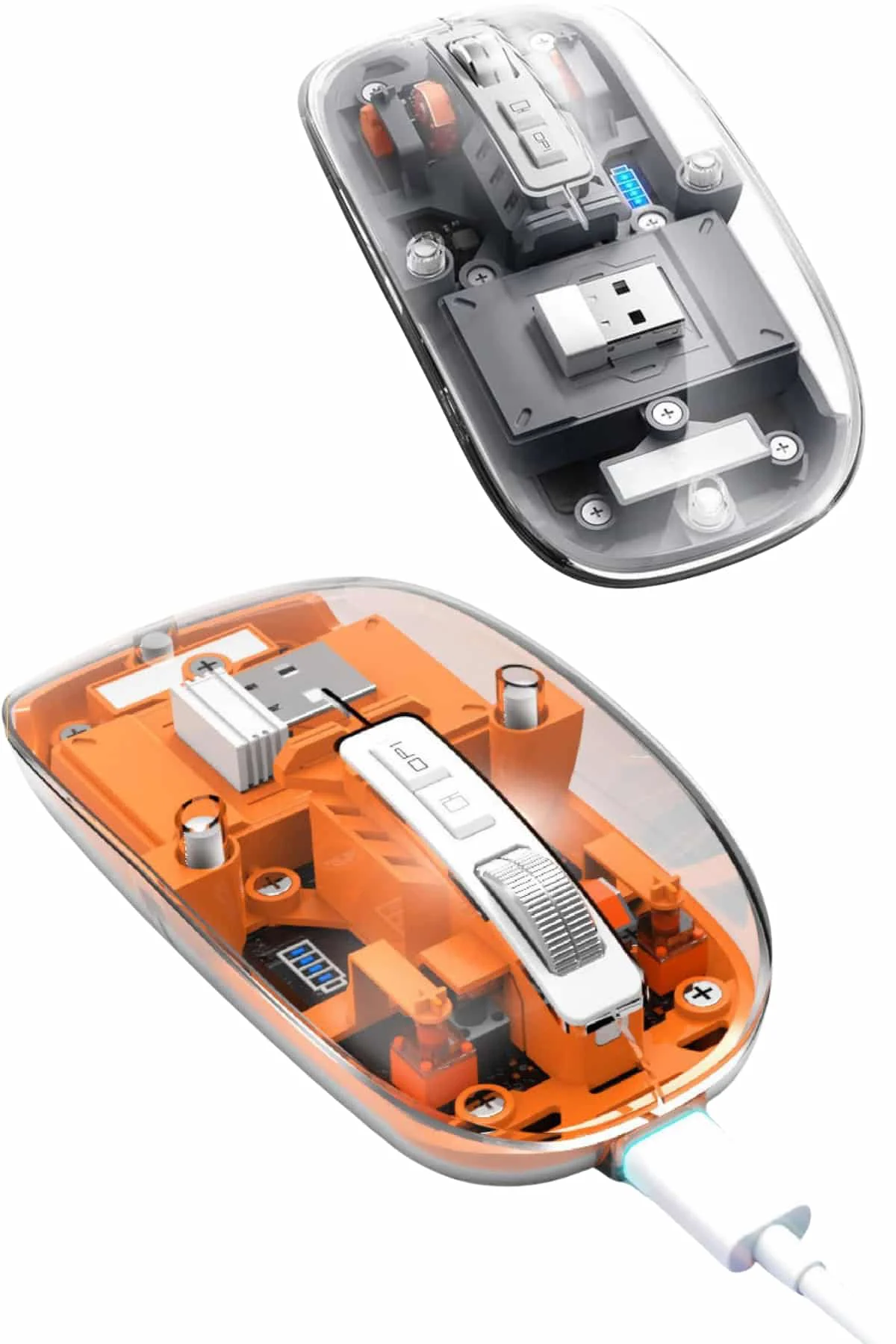 Mouse Fare Kablosuz Mouse Fare Şarjlı Bluetooth Sessiz 5 Tuşlu Şe