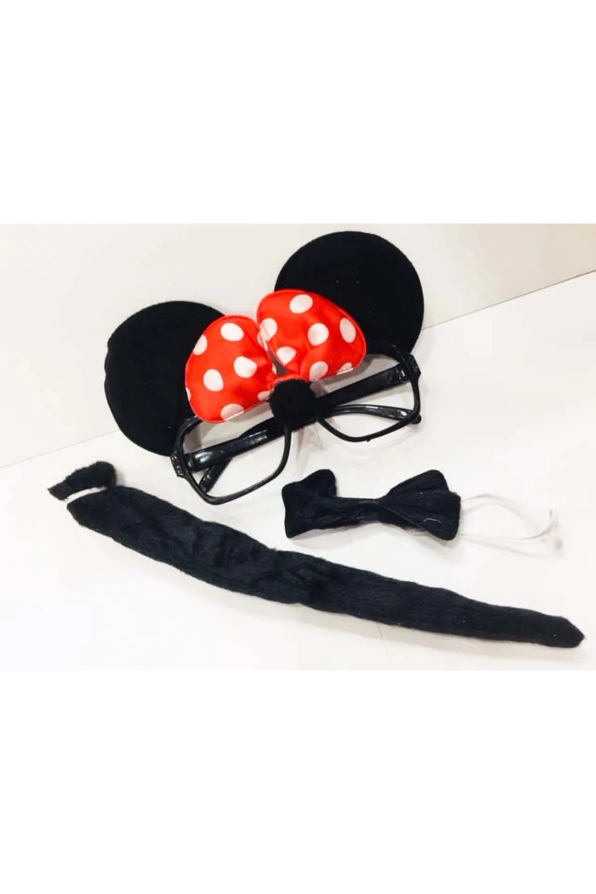 Mouse Gözlüğü Papyonu Kuyruğu Seti