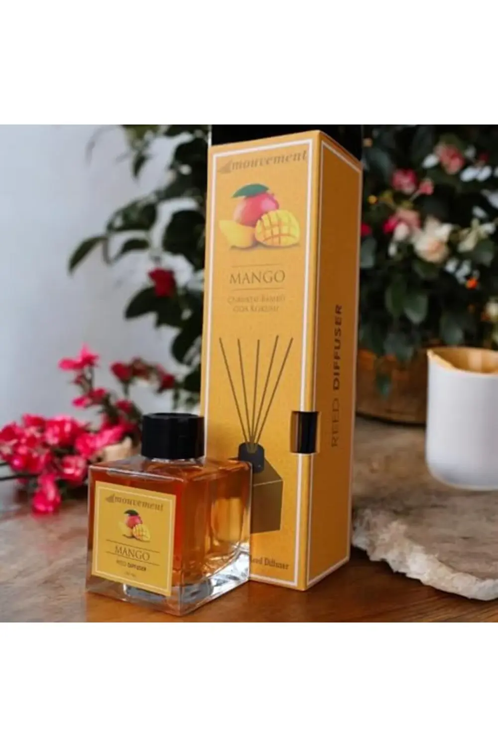 MOUVEMENT Mango 100 ml Çubuklu Oda Kokusu Evinizde Egzotik Bir At