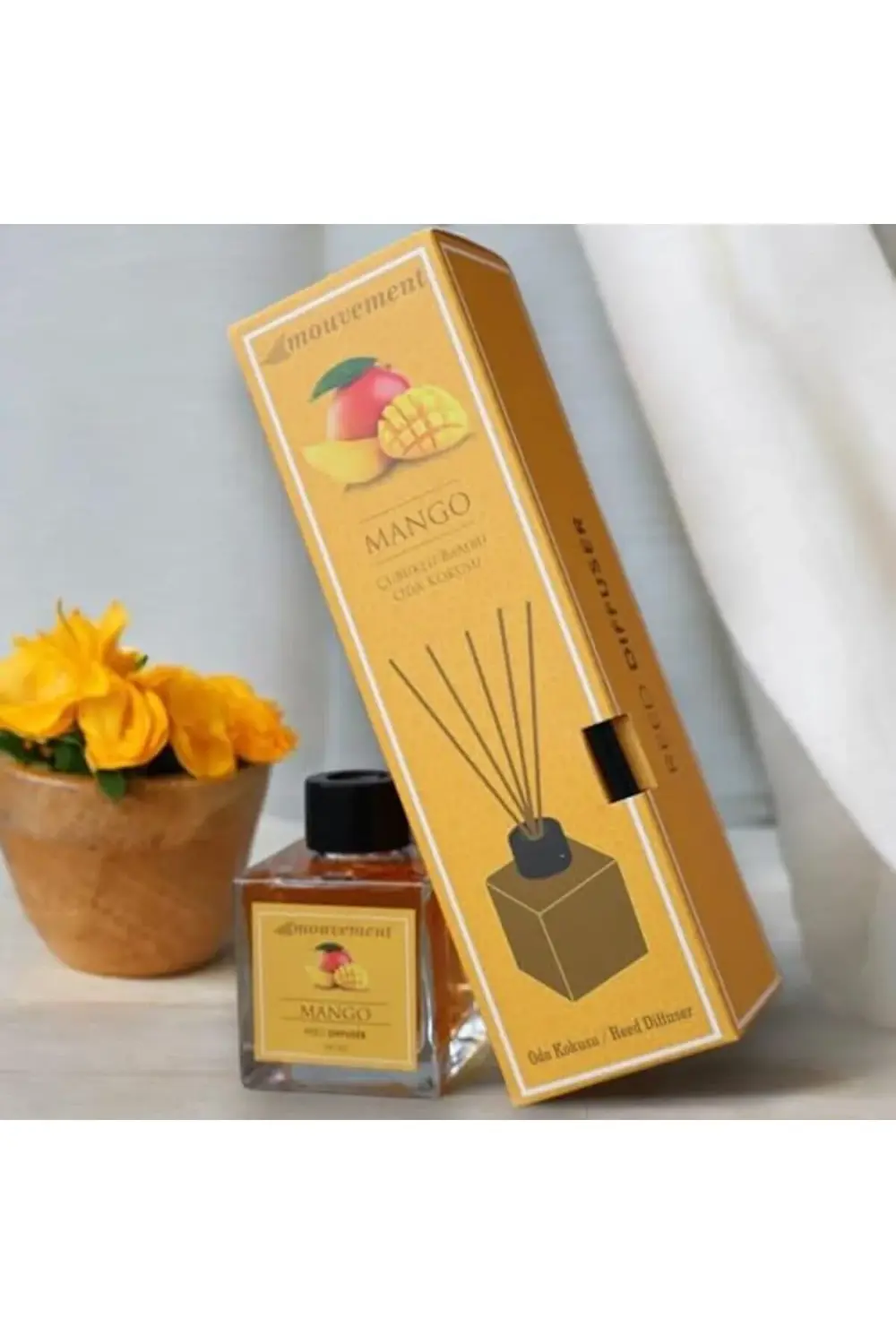 MOUVEMENT Mango 100 ml Çubuklu Oda Kokusu Evinizde Egzotik Bir At