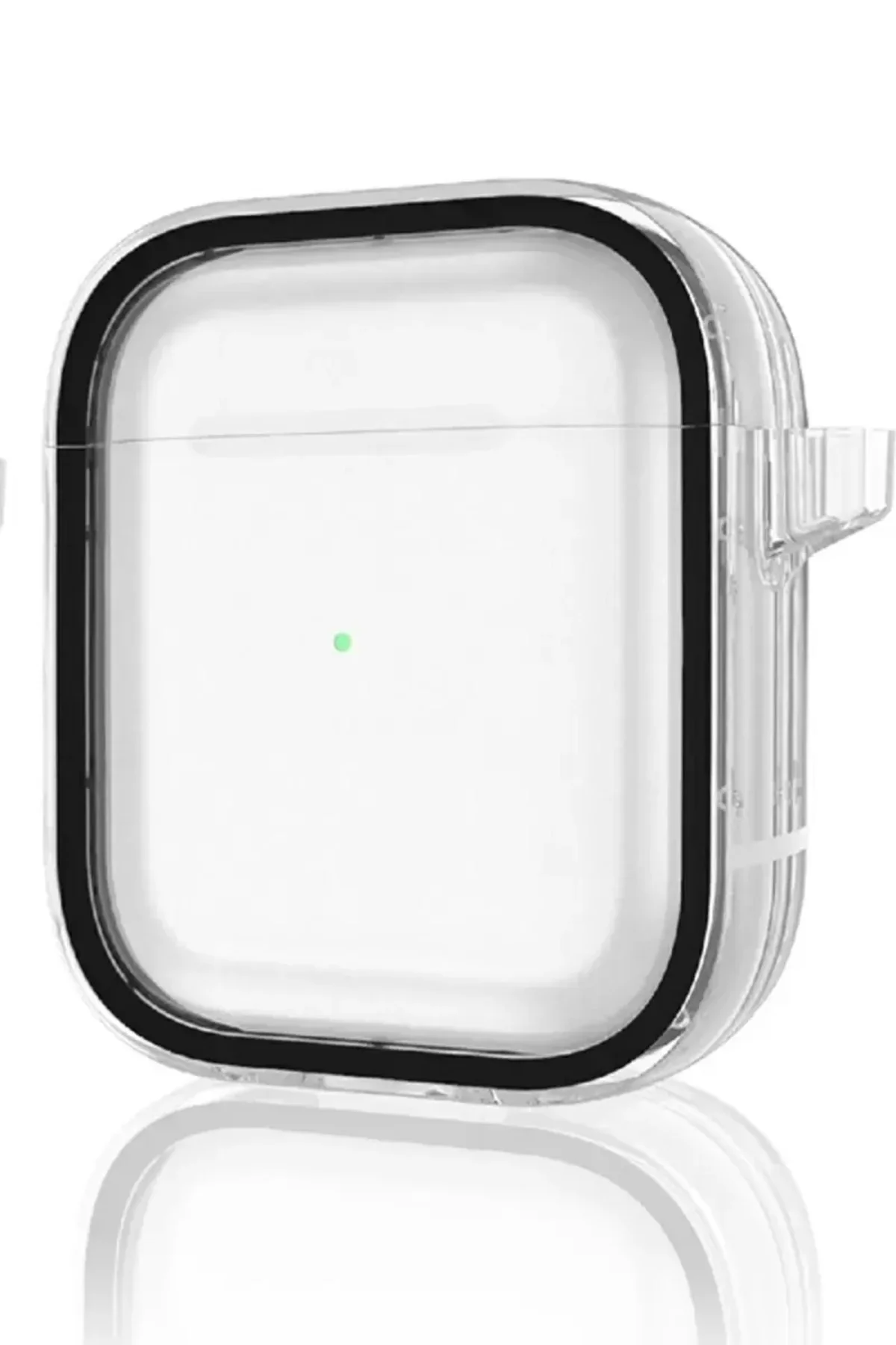 Movenchy Airpods 4 (4.nesil) Shiny Şeffaf Kılıf - Siyah