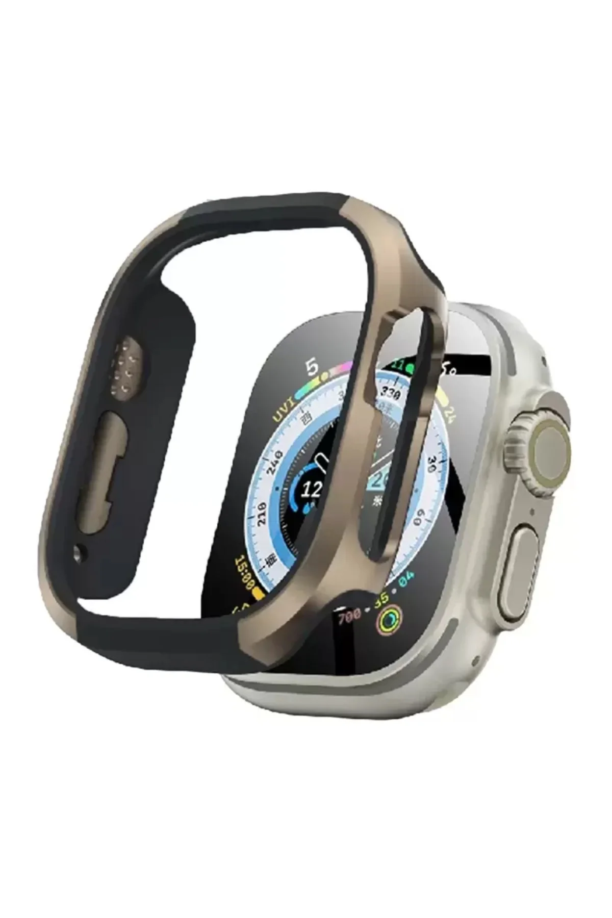 Movenchy Apple Watch Ultra 49mm Mo-wt3 Alüminyum Camlı Kasa Ekran