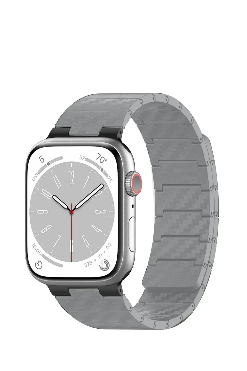 Movenchy Apple Watch 45mm Carbon Steel Kordon - Yıldız Işığı