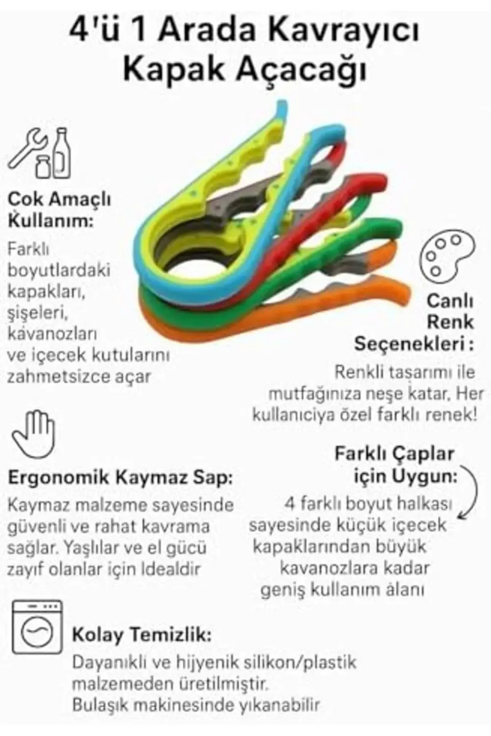 MoysHops HİGH-TECH 2 Adet Asorti Kavanoz Konserve Açacağı Şişe Aç