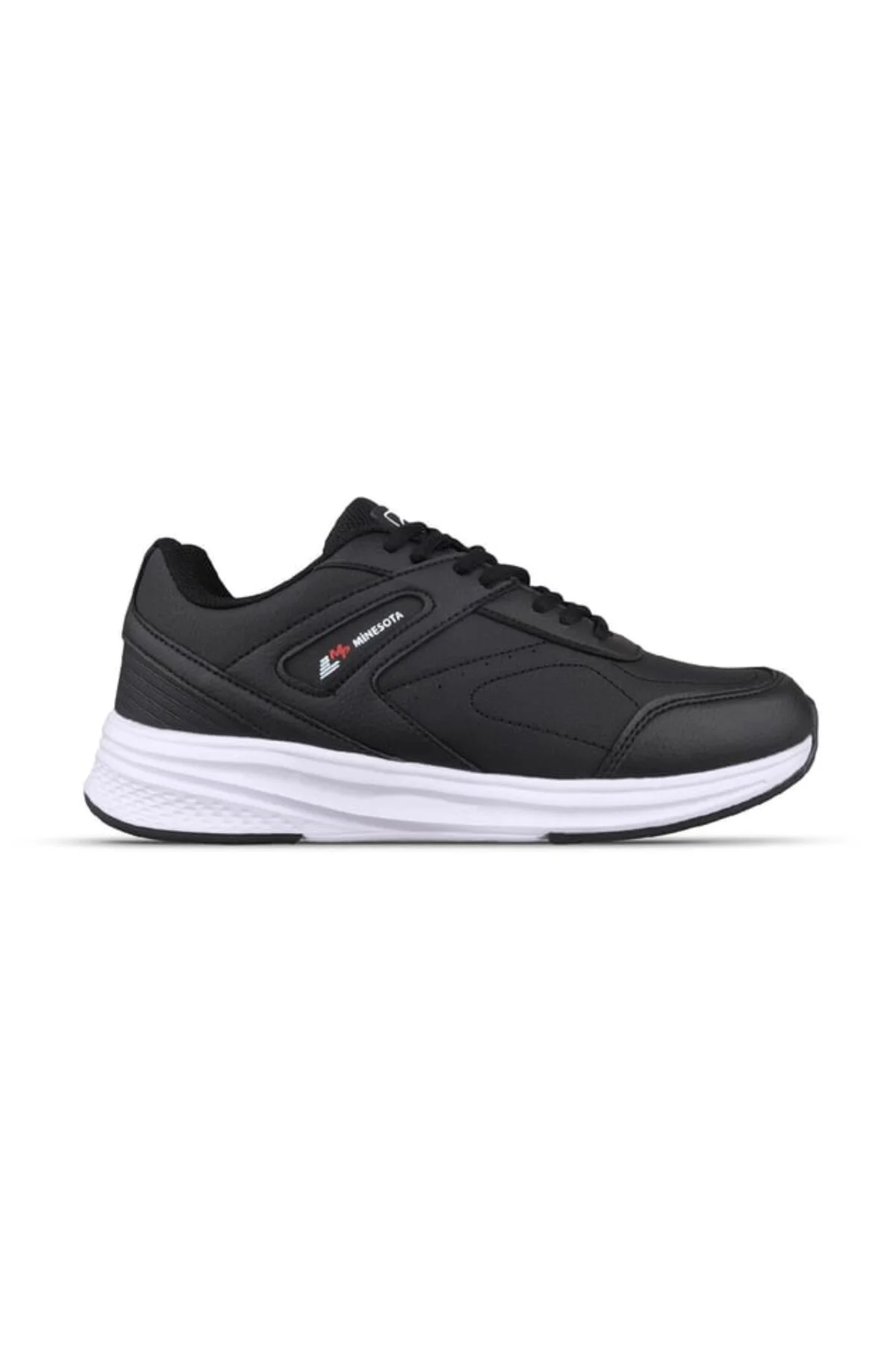 Mp 242-1256 Siyah Beyaz Unisex Bağcıklı Spor Ayakkabı