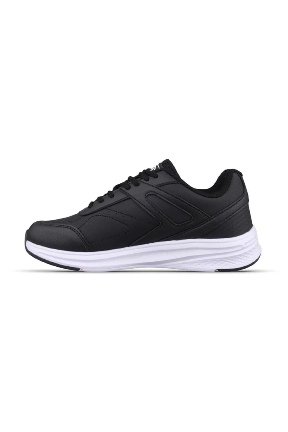 Mp 242-1256 Siyah Beyaz Unisex Bağcıklı Spor Ayakkabı