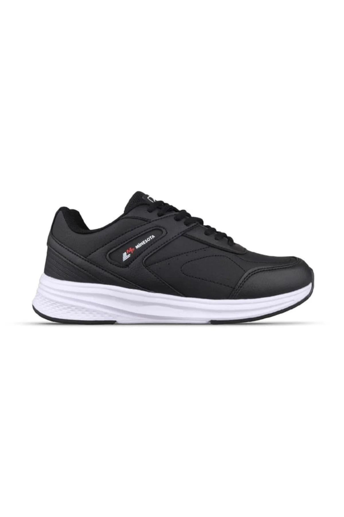 Mp 242-1256 Siyah Beyaz Unisex Bağcıklı Spor Ayakkabı