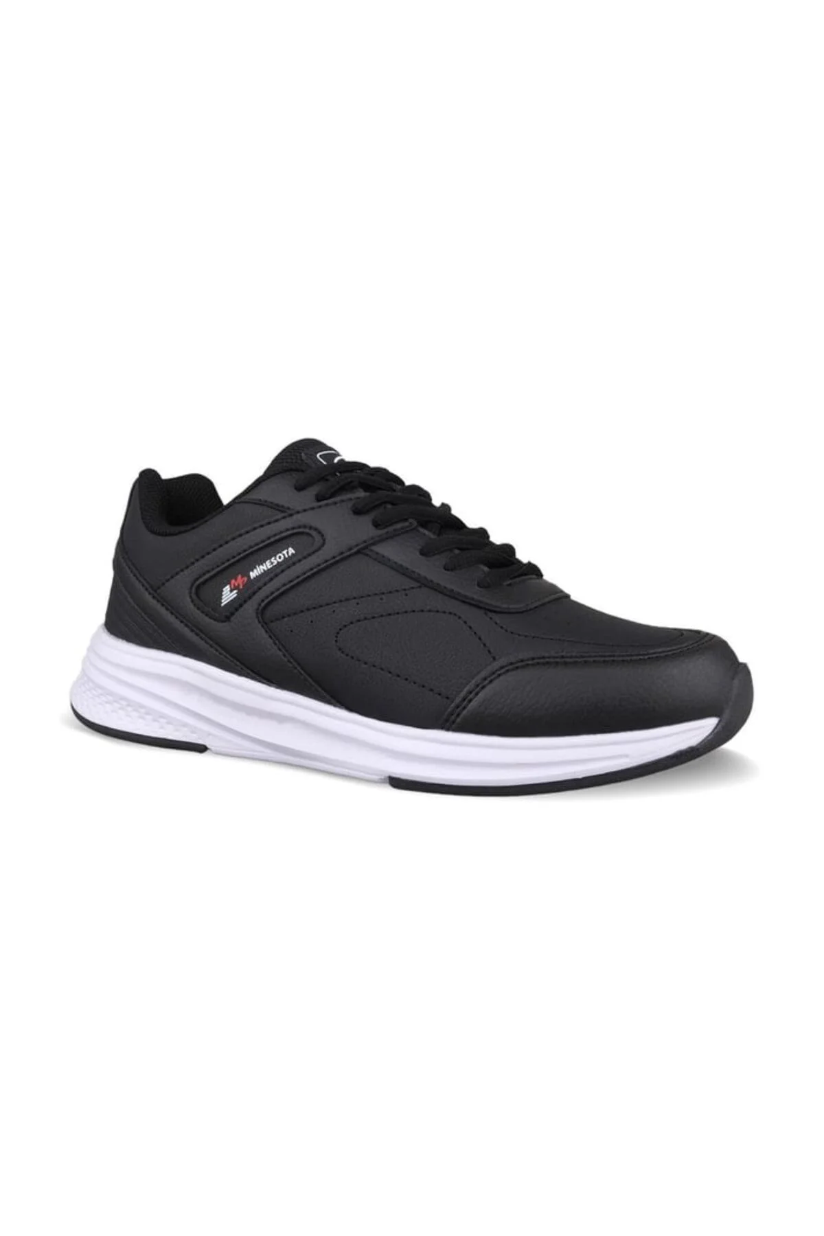 Mp 242-1256 Siyah Beyaz Unisex Bağcıklı Spor Ayakkabı