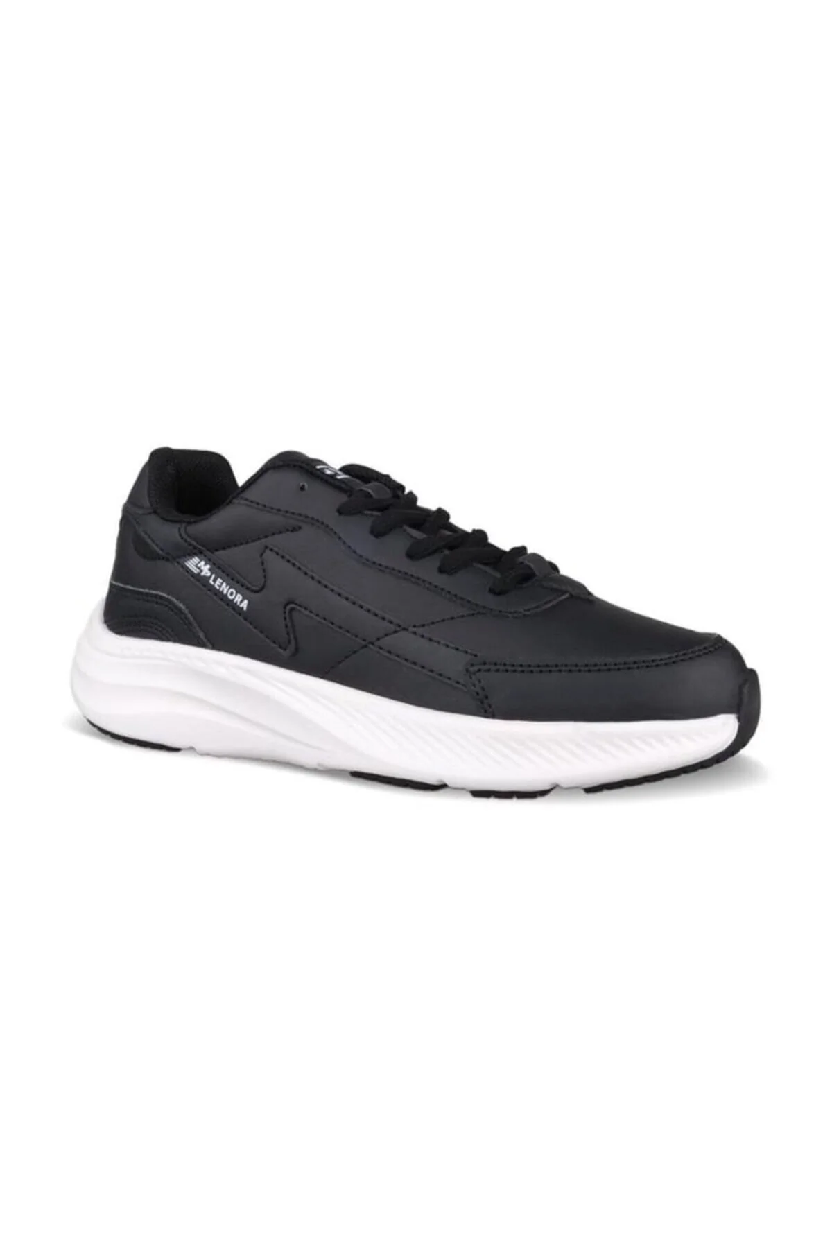 Mp 242-2037 Siyah Beyaz Unisex Bağcıklı Spor Ayakkabı