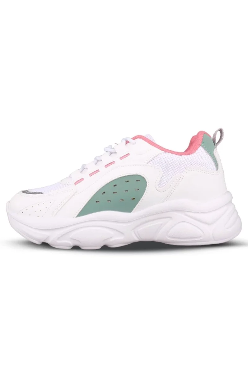 Mp 242-2076, Beyaz Kadın Bağcıklı Spor Ayakkabı